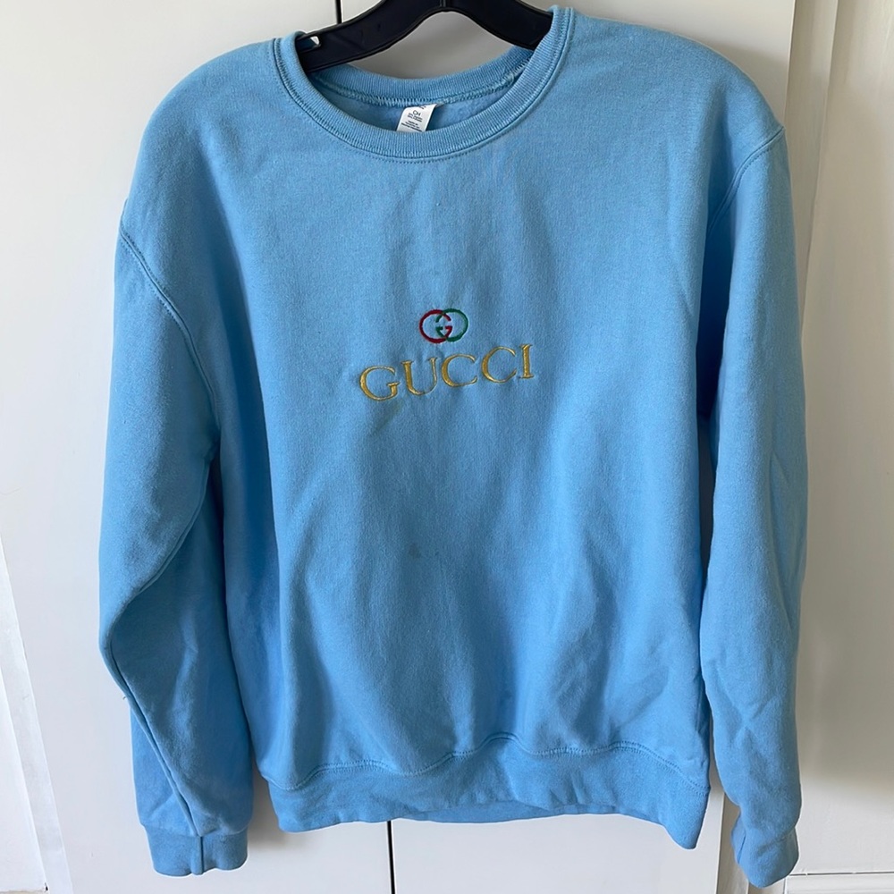 Light blue crewneck Gucci